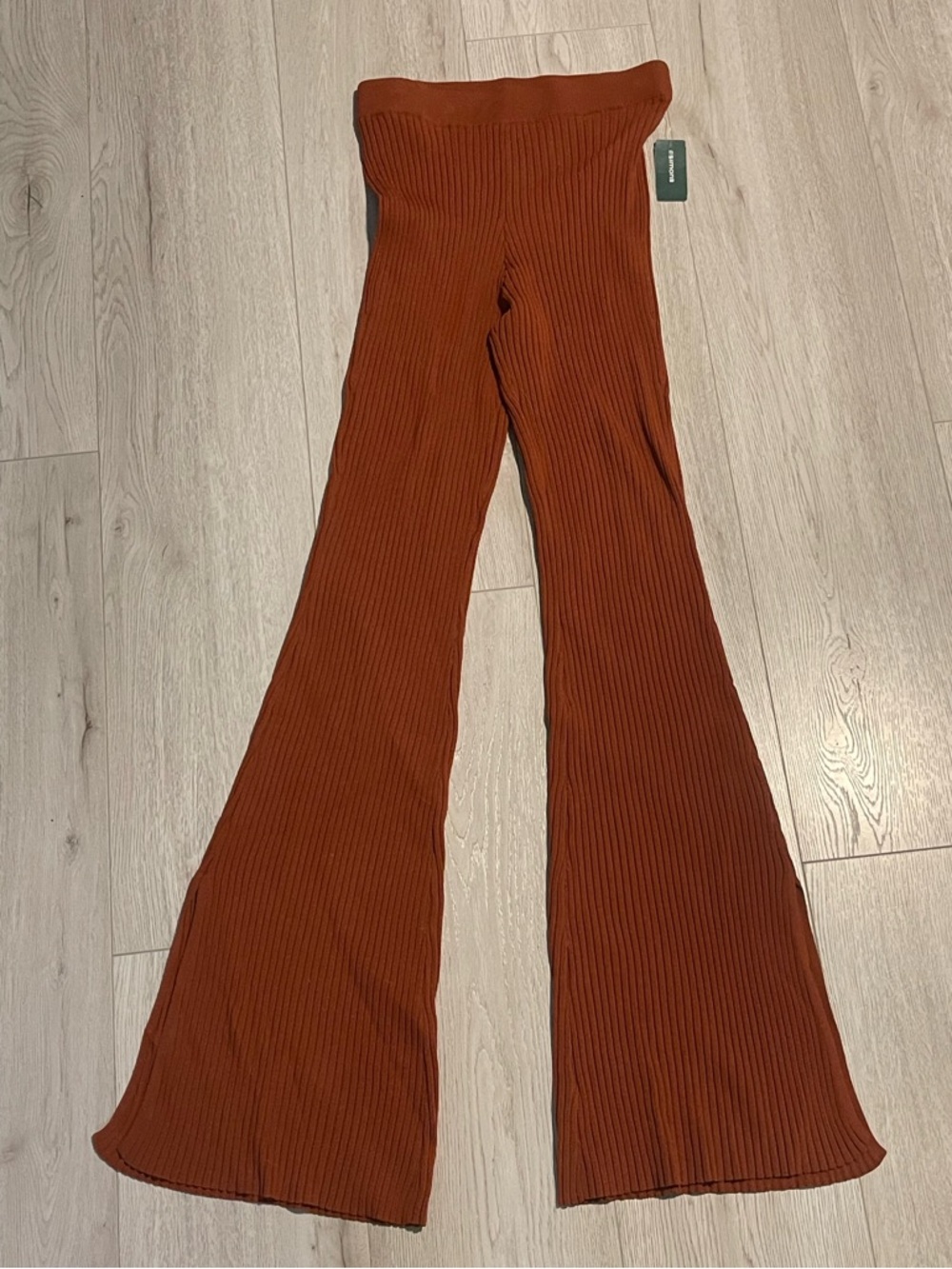 Simon’s Twik Ribbed Flare Pants - Burnt Orange